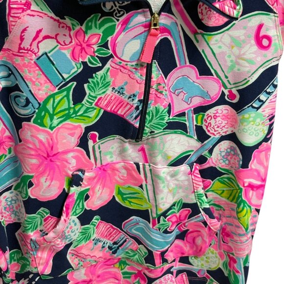 Lilly Pulitzer Girls L (8-10) Long Sleeve Honda Classic Popover Jacket Pullover - Picture 2 of 4